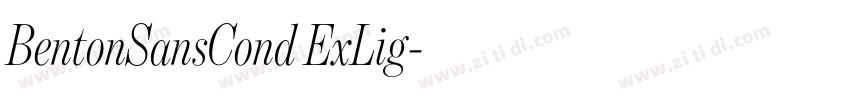 BentonSansCond ExLig字体转换